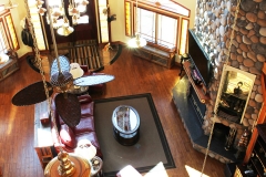 ross ranch living room overhead