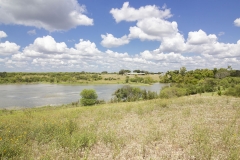 view across lake